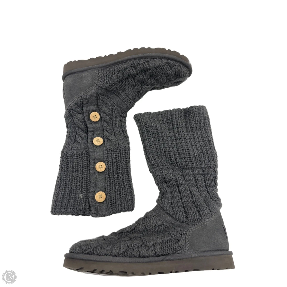 Boots Designer By Ugg In Grey, Size: 8