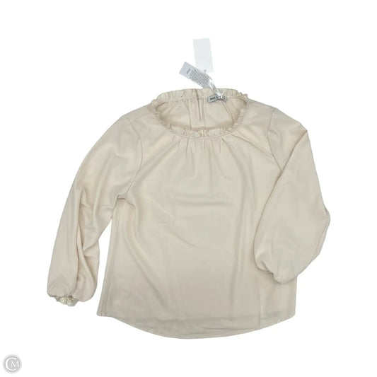 Blouse Long Sleeve By Grace Karin In Cream, Size: Xl