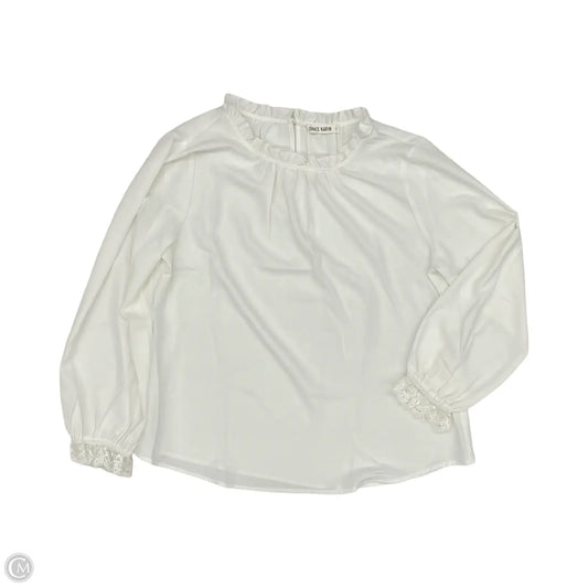 Blouse Long Sleeve By Grace Karin In White, Size: Xl