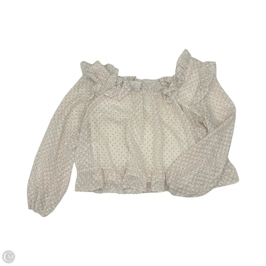 Blouse Long Sleeve By Sadie & Sage In Cream, Size: L