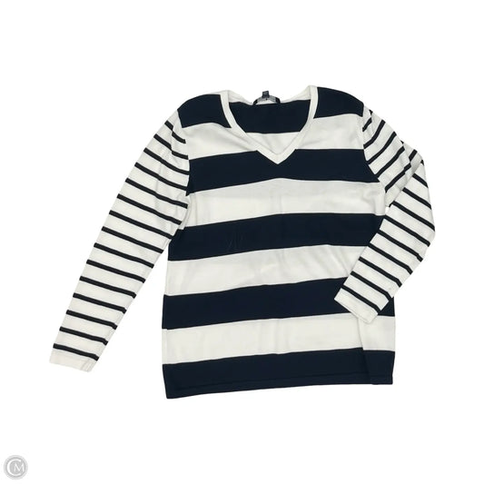 Sweater By Tommy Hilfiger In Blue & White, Size: Xl
