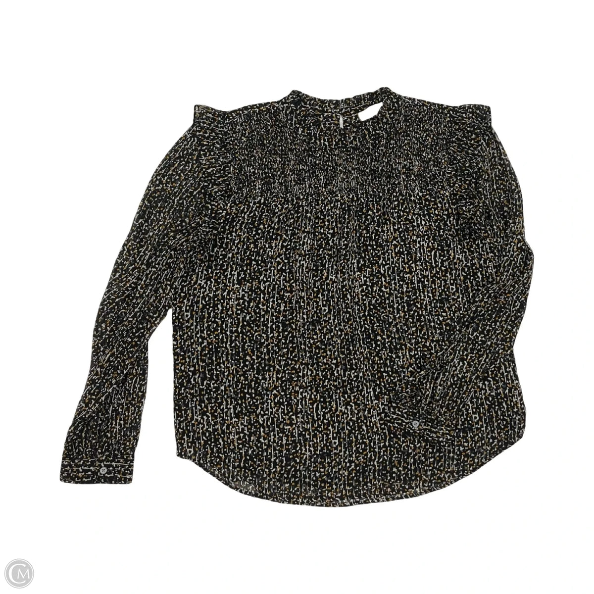 Blouse Long Sleeve By Loft In Black, Size: L