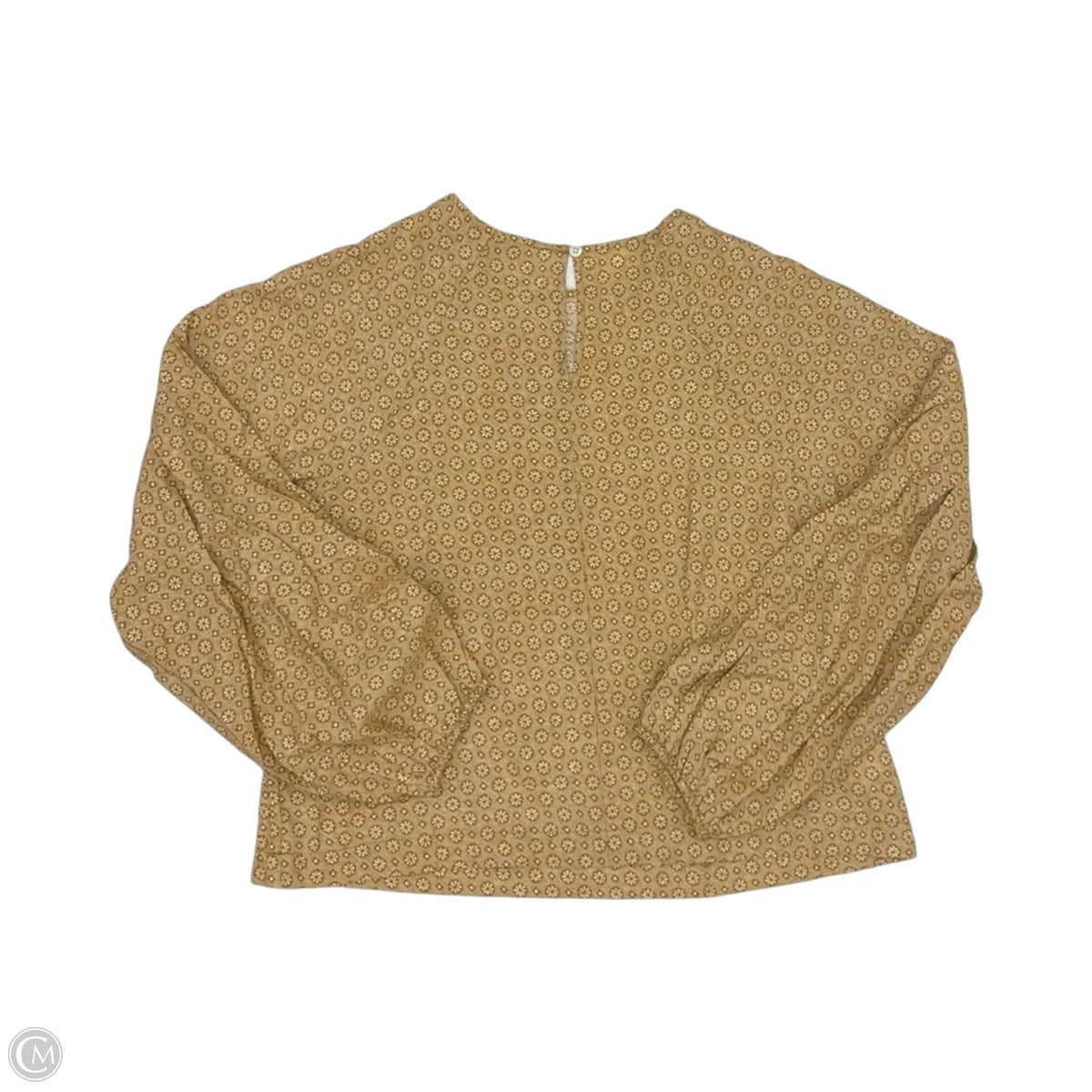 Blouse Long Sleeve By Loft In Brown, Size: L