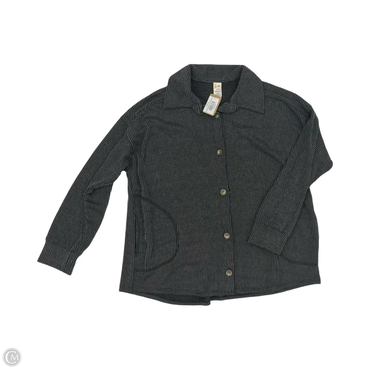 Jacket Shirt By 7th Ray In Grey, Size: M