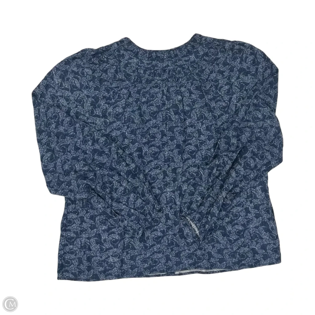 Blouse Long Sleeve By Loft In Blue, Size: L