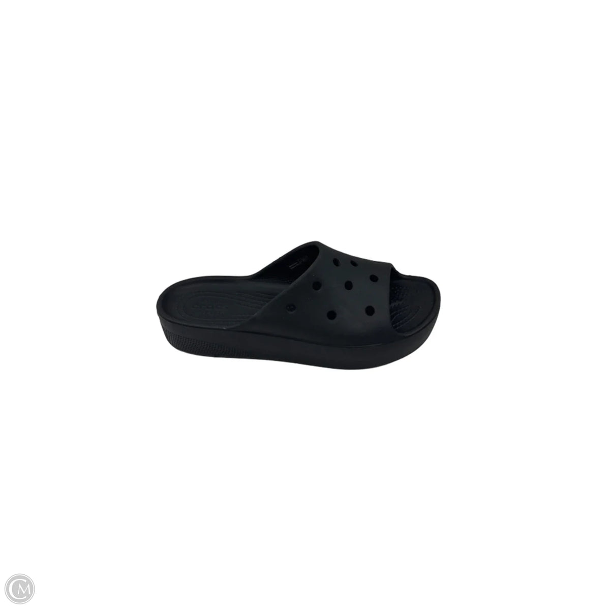 Sandals Flats By Crocs In Black, Size: 9