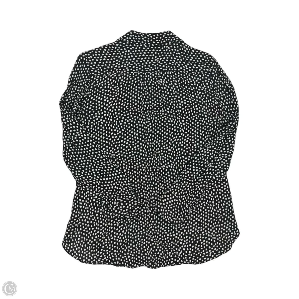Blouse Long Sleeve By Talbots In Black & White, Size: M