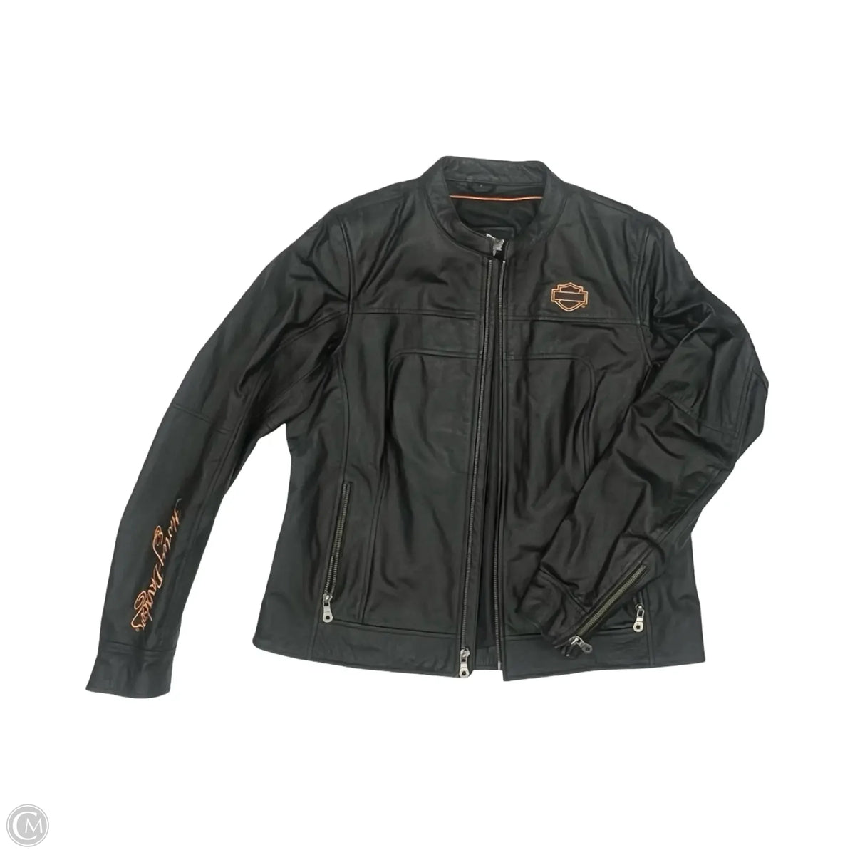 Jacket Leather By Harley Davidson In Black, Size: L