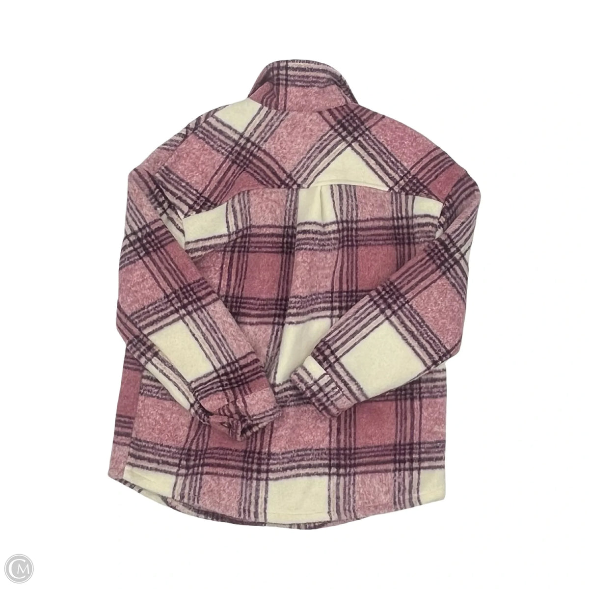 Jacket Shirt By Cmf In Purple & White, Size: S