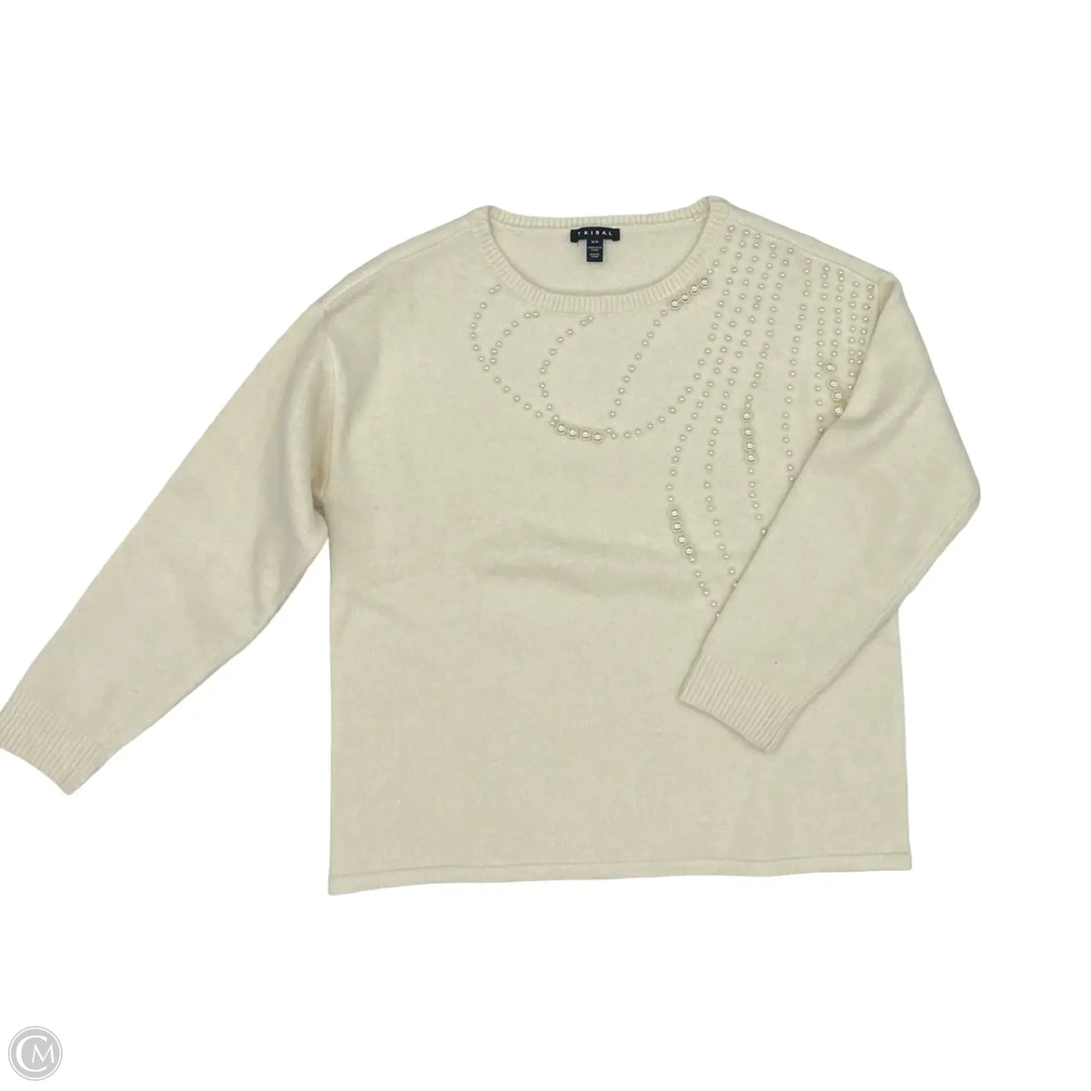 Sweater By Tribal In Tan, Size: M