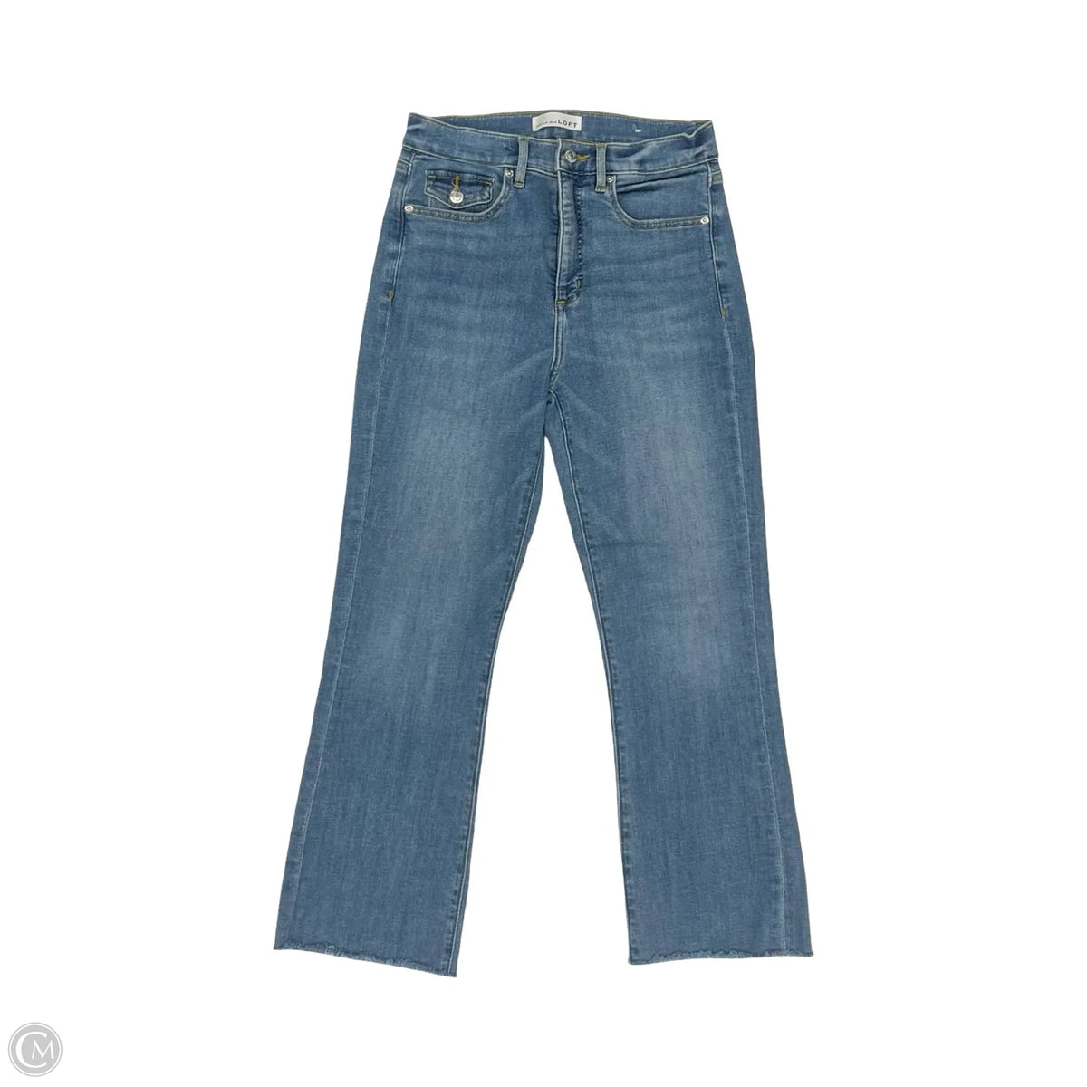 Jeans Boot Cut By Loft In Blue Denim, Size: 4