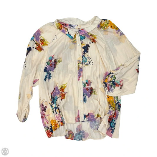 Tunic Long Sleeve By Free People In Cream, Size: L