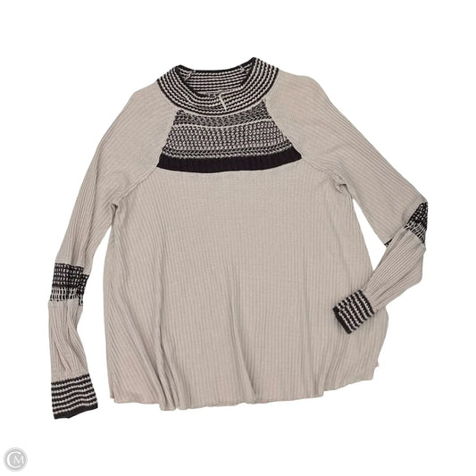 Top Long Sleeve By Free People In Tan, Size: L