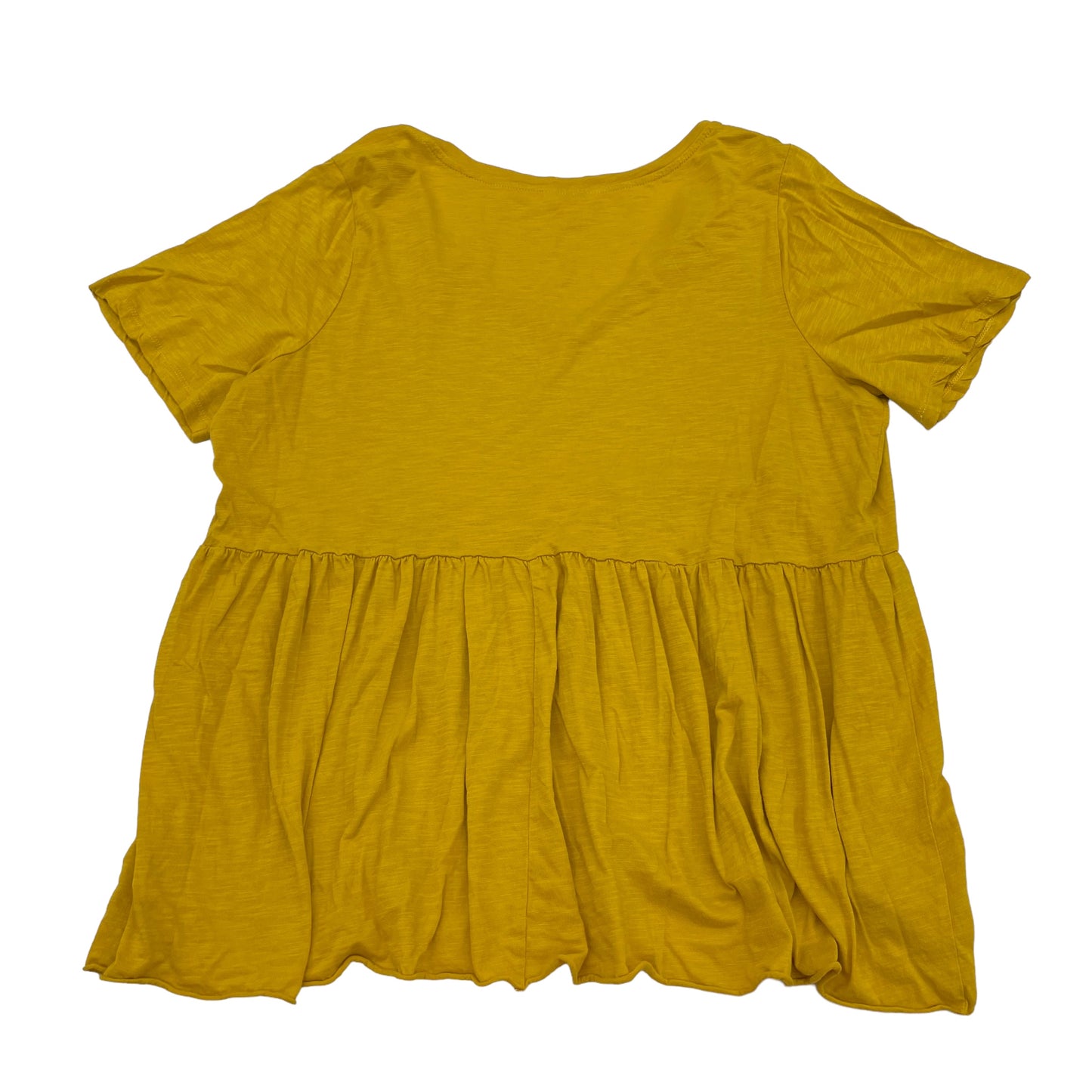 Yellow Top Short Sleeve Terra & Sky, Size 2x