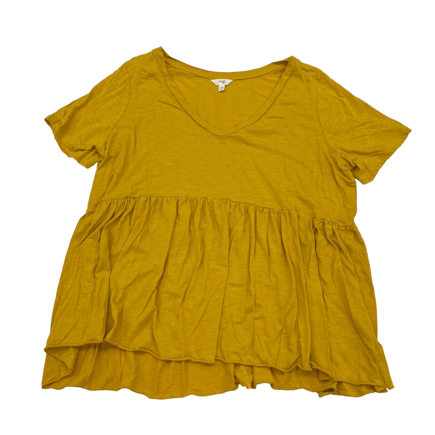 Yellow Top Short Sleeve Terra & Sky, Size 2x