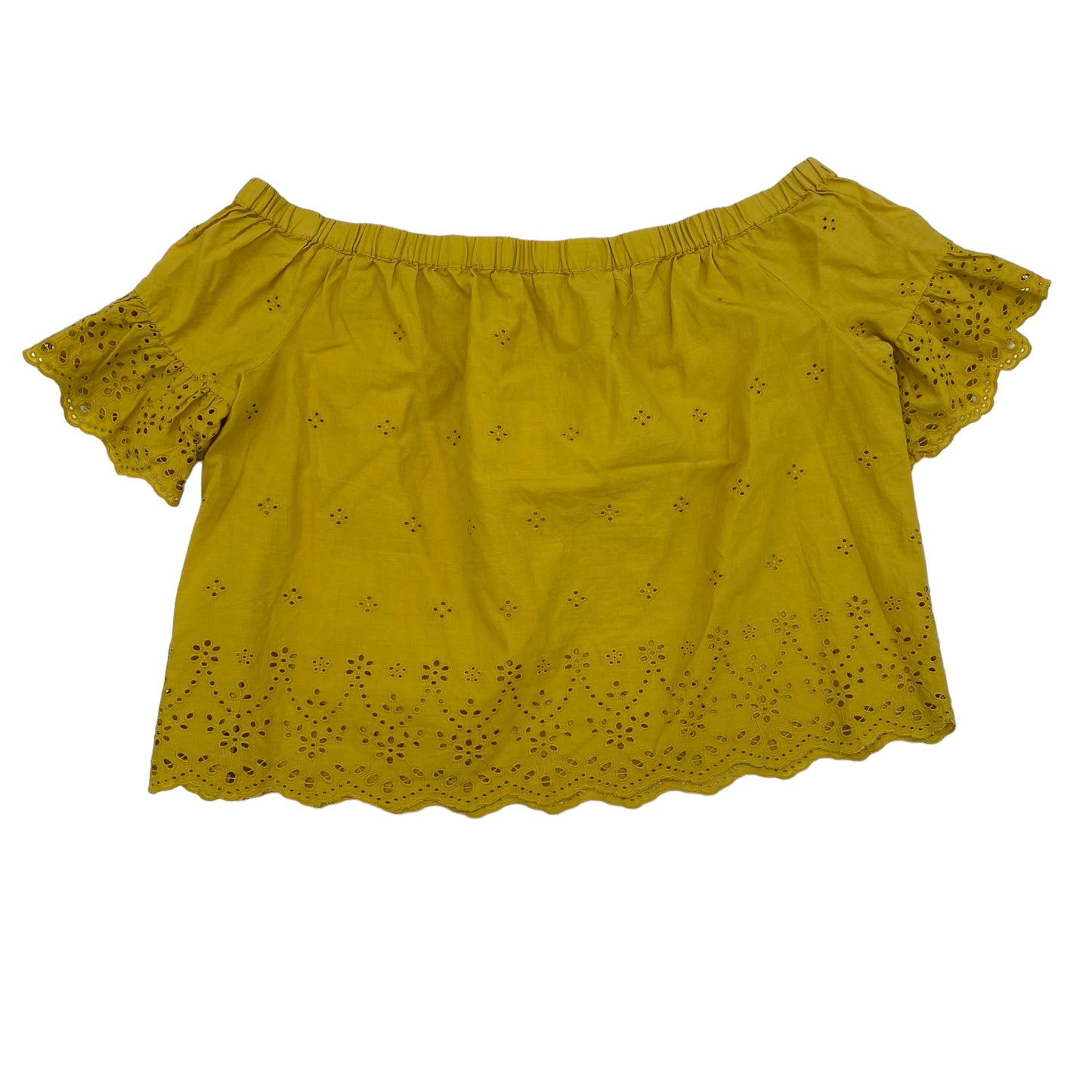 Yellow Top Short Sleeve Madewell, Size L