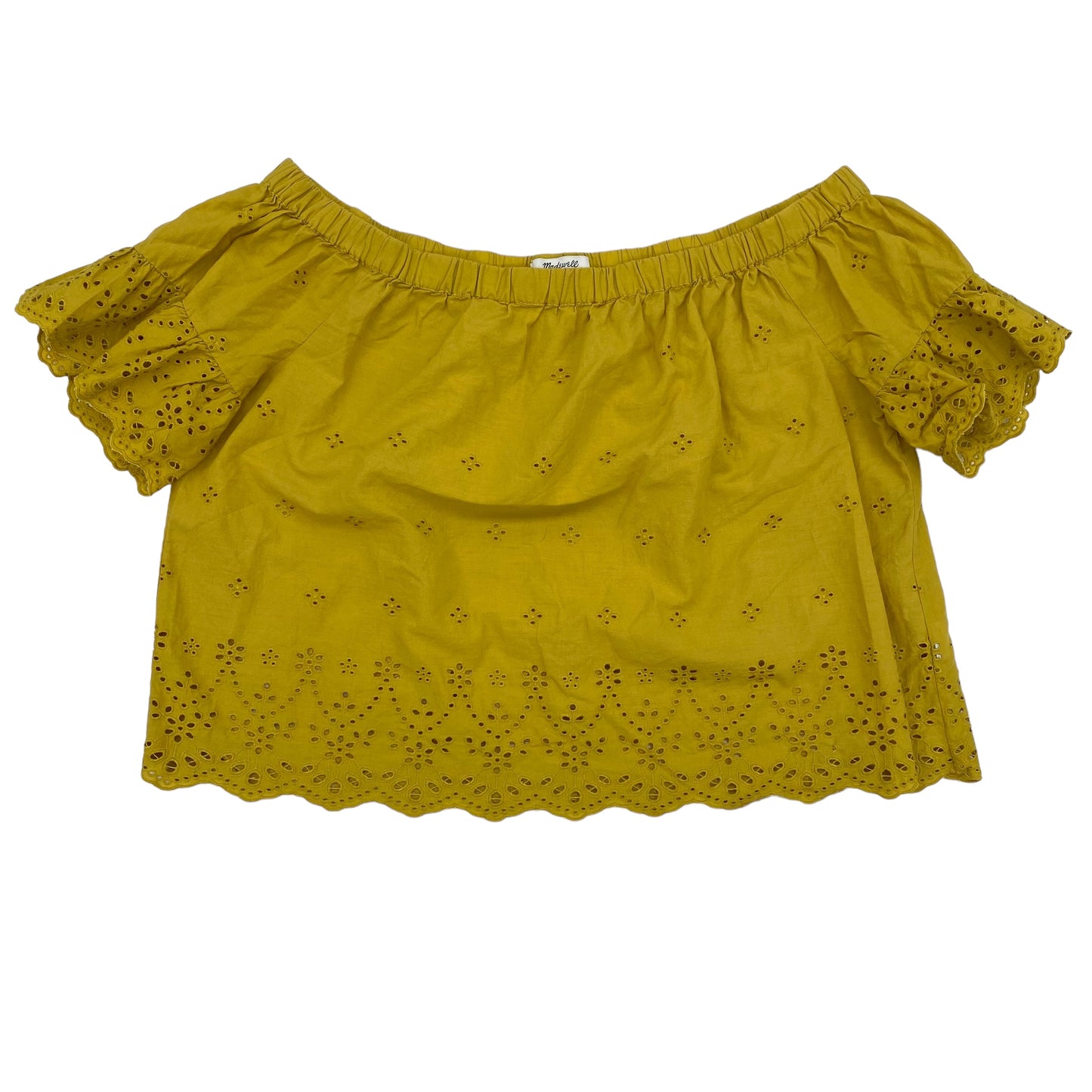 Yellow Top Short Sleeve Madewell, Size L