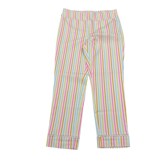 Striped Pattern Pants Cropped Crown And Ivy, Size 10