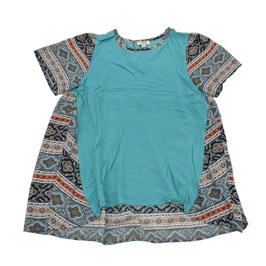 Blue Blouse Short Sleeve Umgee, Size M