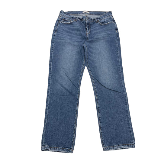 Blue Denim Jeans Straight Loft, Size 10tall