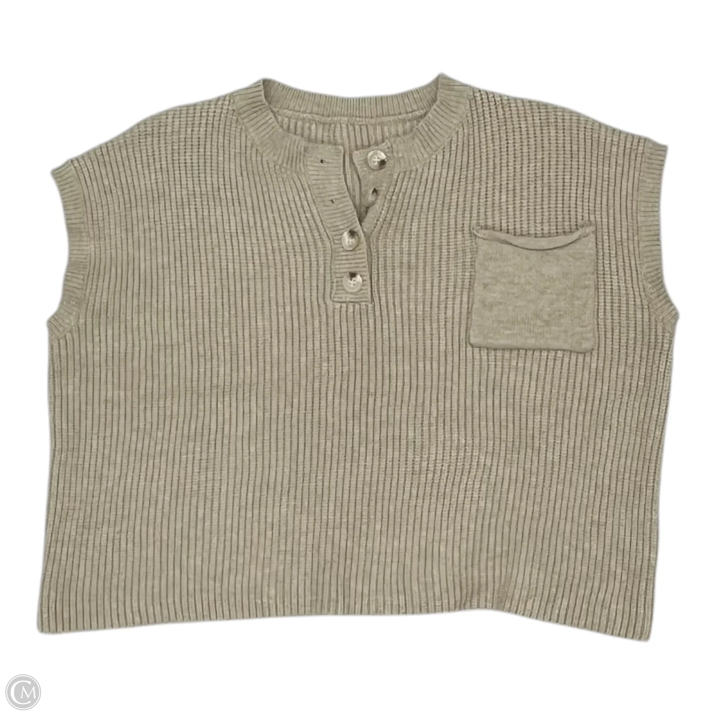 Sweater Short Sleeve By Cmf In Brown, Size: M