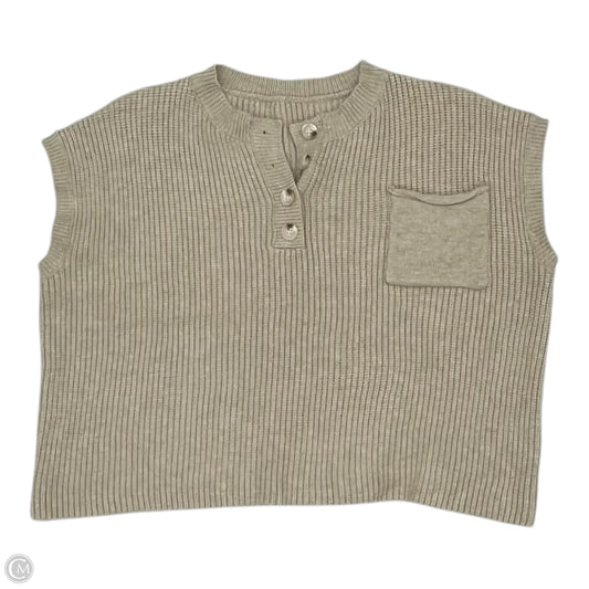 Sweater Short Sleeve By Cmf In Brown, Size: M