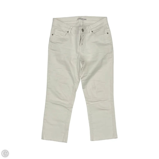 Jeans Cropped By Maurices In Cream Denim, Size: 6