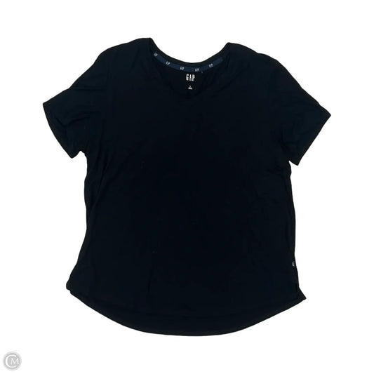 Top Short Sleeve By Gap In Black, Size: L