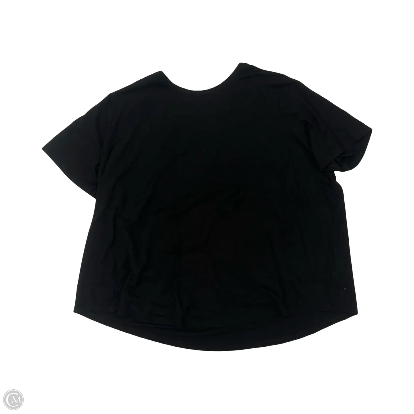 Top Short Sleeve By Terra & Sky In Black, Size: 3x