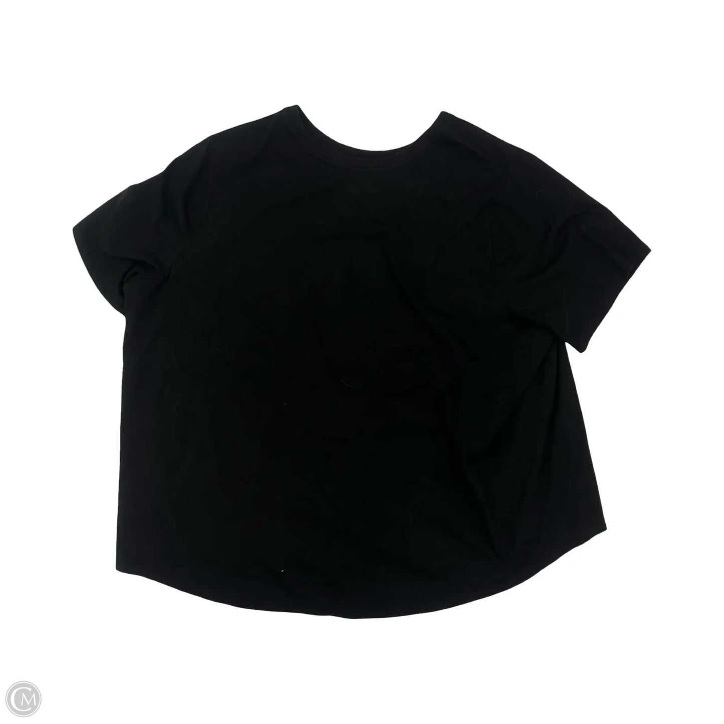 Top Short Sleeve By Terra & Sky In Black, Size: 3x