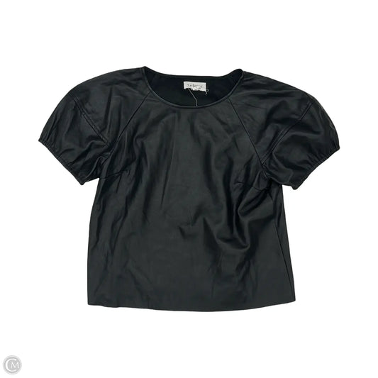 Blouse Short Sleeve By Velvet In Black, Size: S