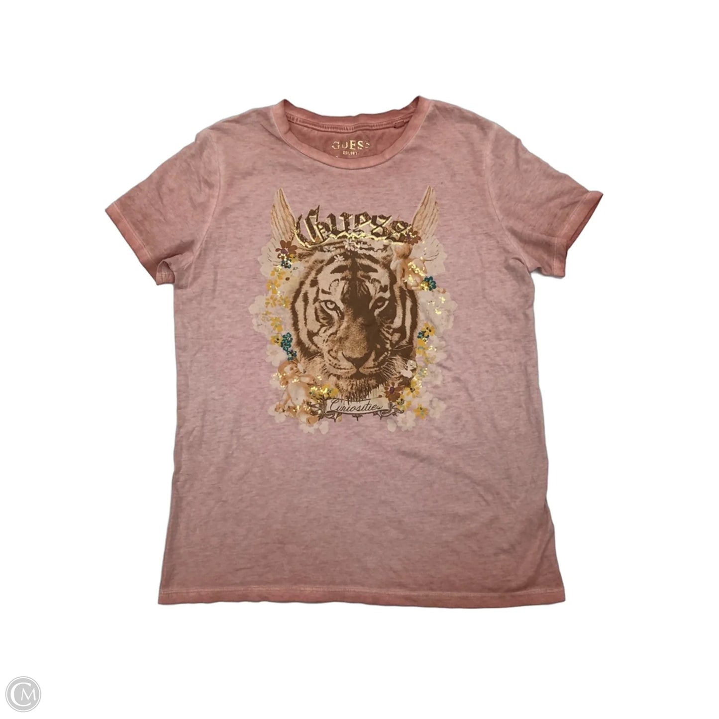 Top Short Sleeve By Guess In Orange, Size: Xs