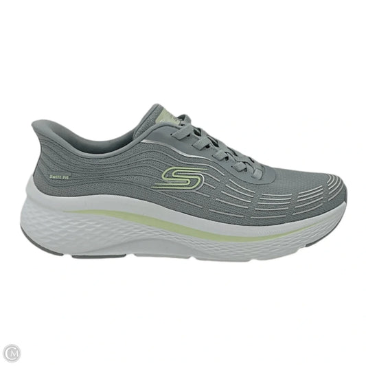 Shoes Sneakers By Skechers In Green & Grey, Size: 9