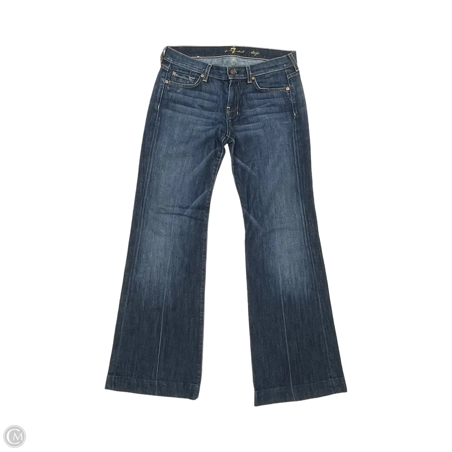 Jeans Flared By 7 For All Mankind In Blue Denim, Size: 6