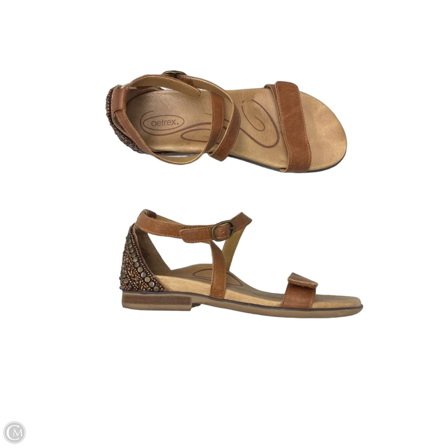 Sandals Flats By Aetrex In Brown, Size: 6