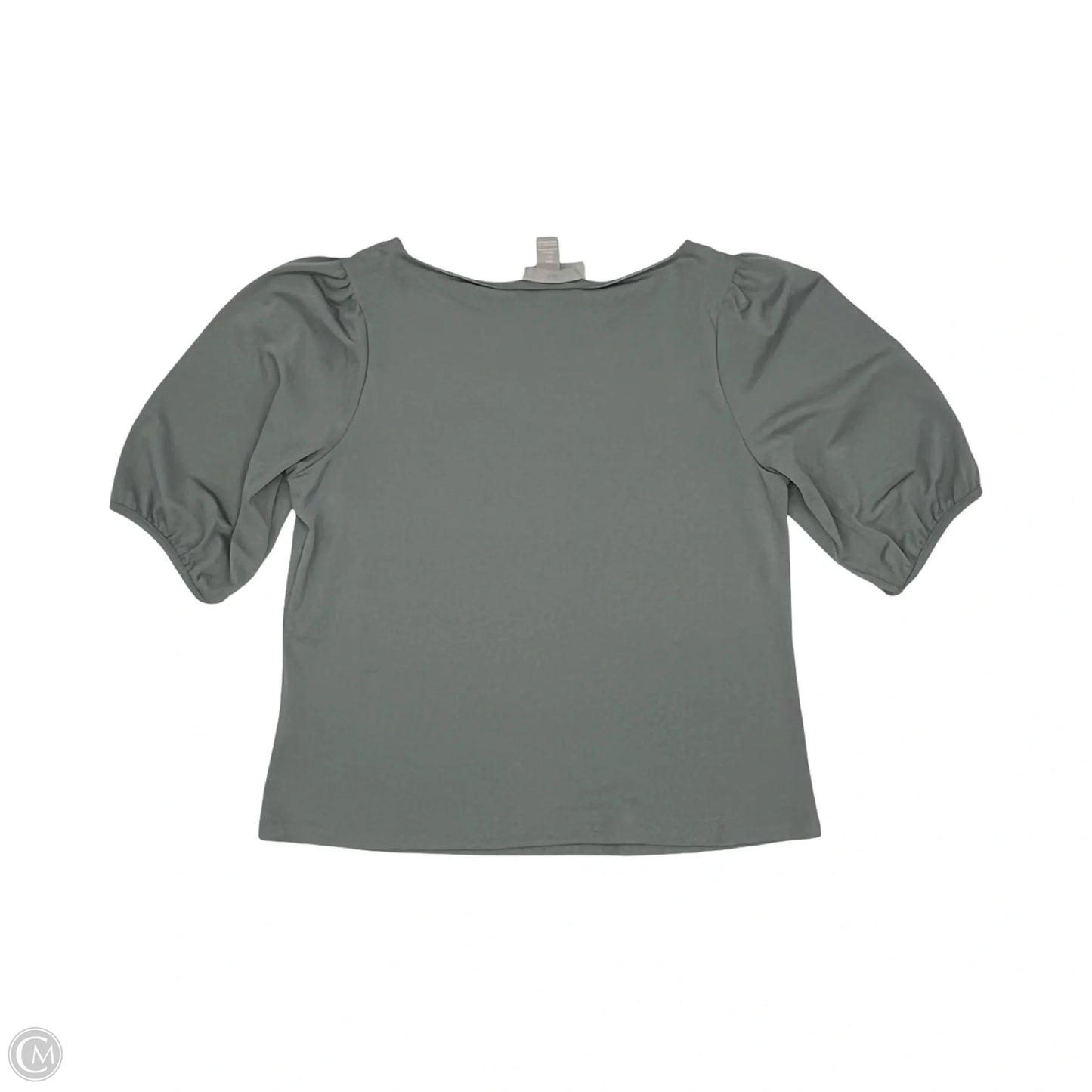Blouse Short Sleeve By H&m In Grey, Size: S