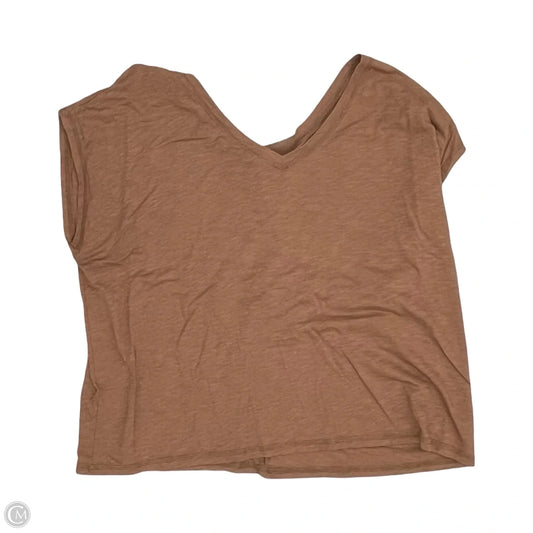 Top Short Sleeve By Rachel Zoe In Brown, Size: Xl