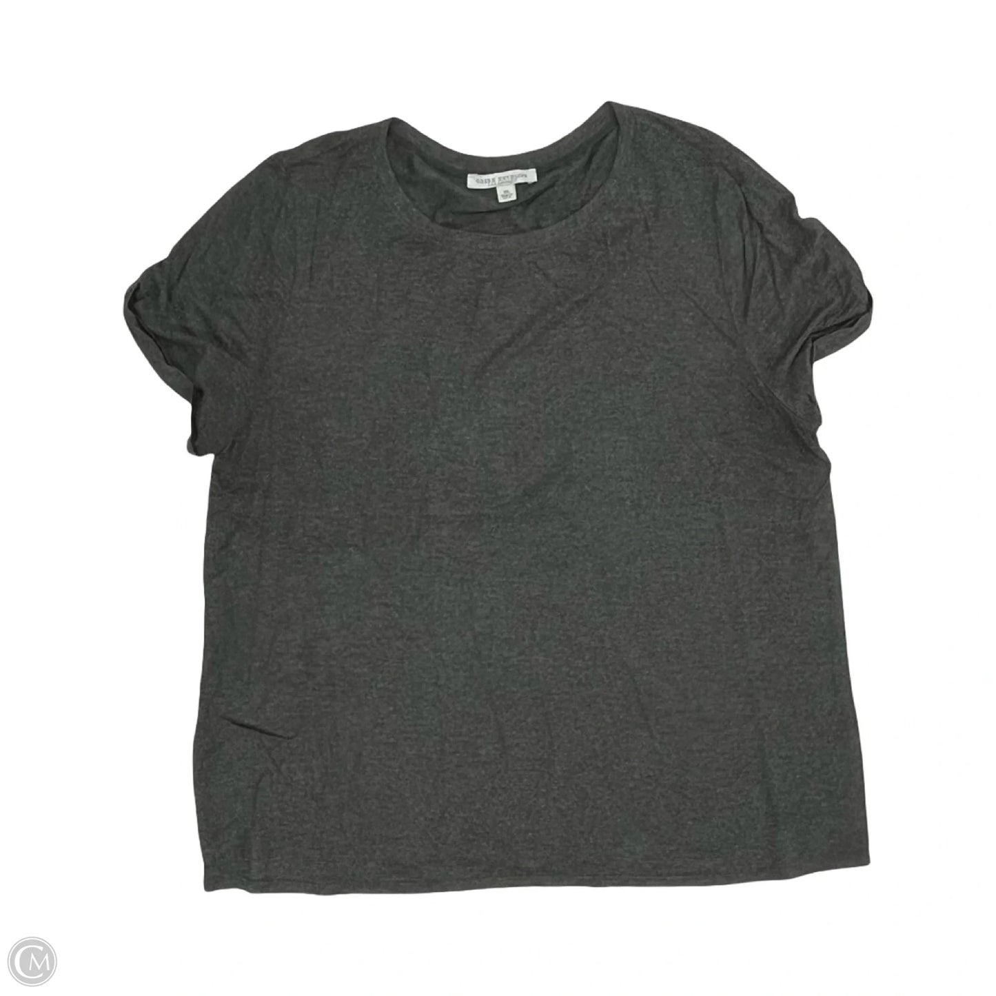 Top Short Sleeve By Green Envelope In Grey, Size: Xl