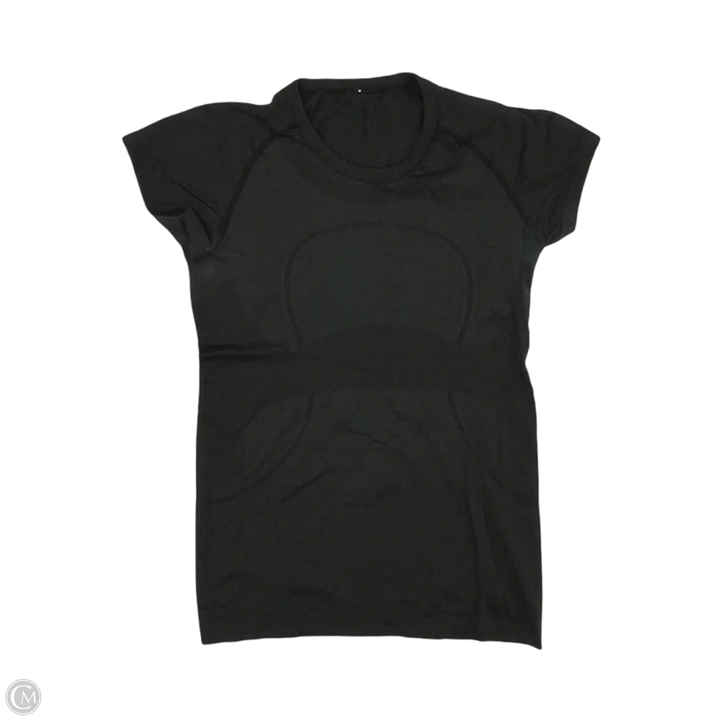Athletic Top Short Sleeve By Lululemon In Black, Size: M