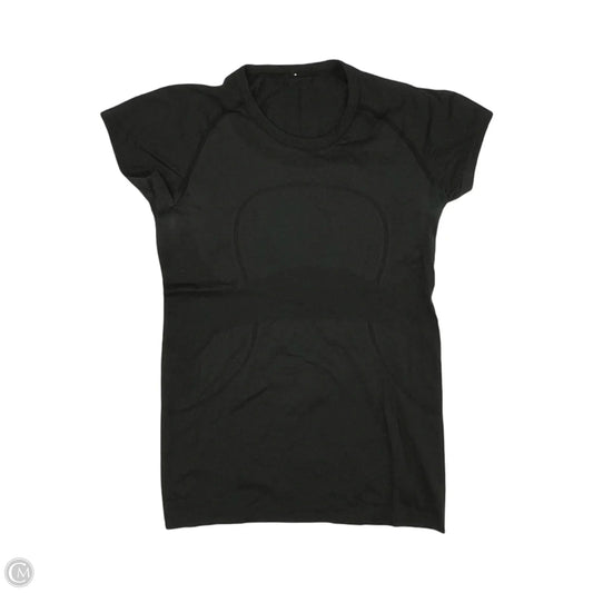 Athletic Top Short Sleeve By Lululemon In Black, Size: M