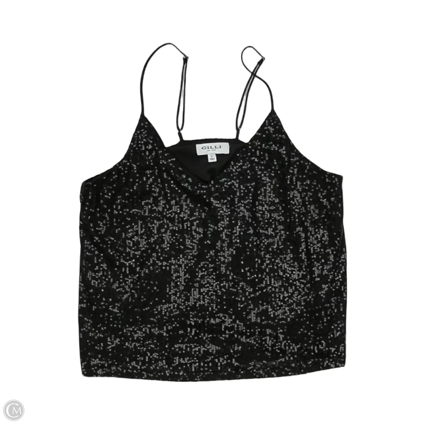 Blouse Sleeveless By Gilli In Black, Size: L