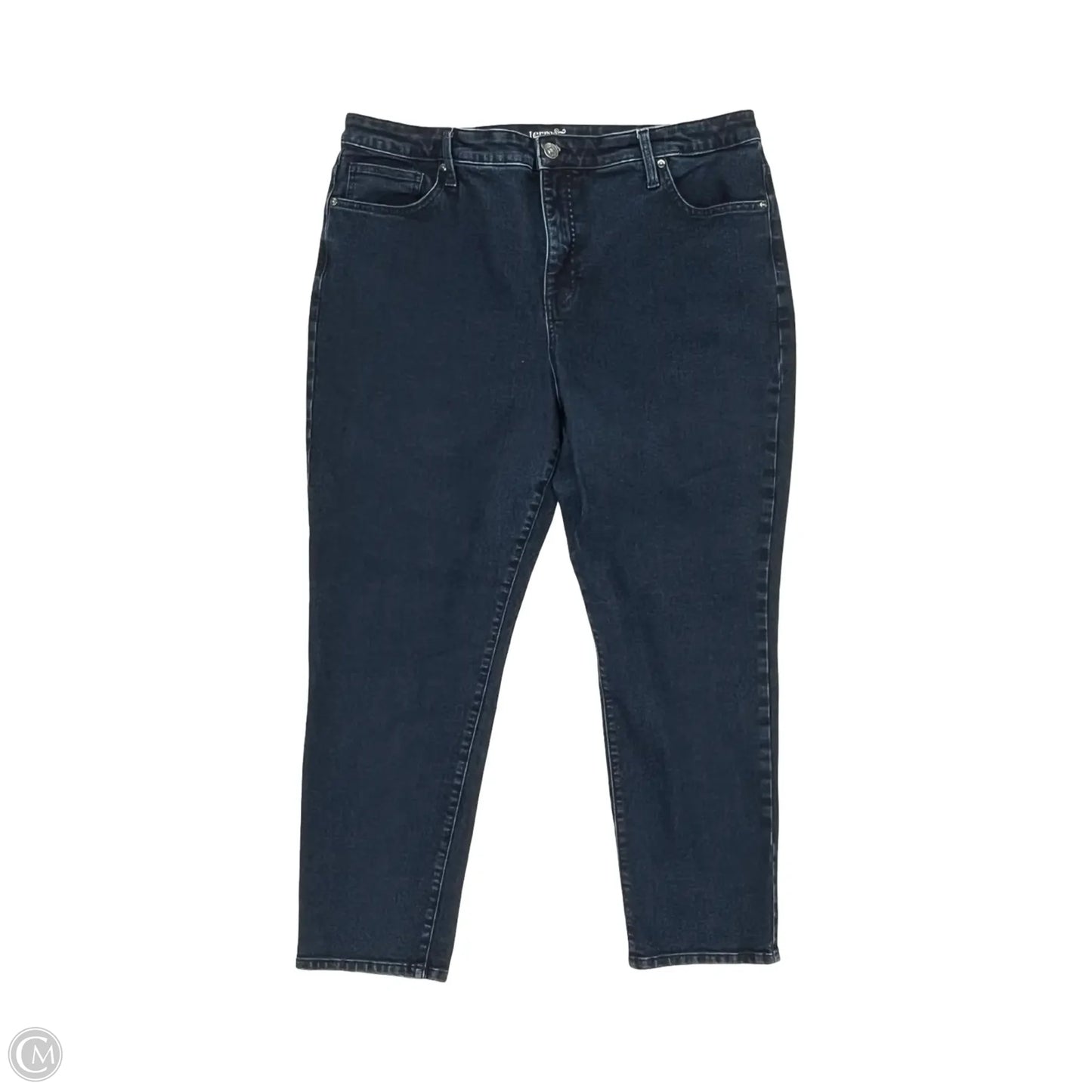 Jeans Straight By Terra & Sky In Blue Denim, Size: 16