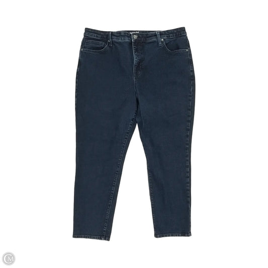 Jeans Straight By Terra & Sky In Blue Denim, Size: 16