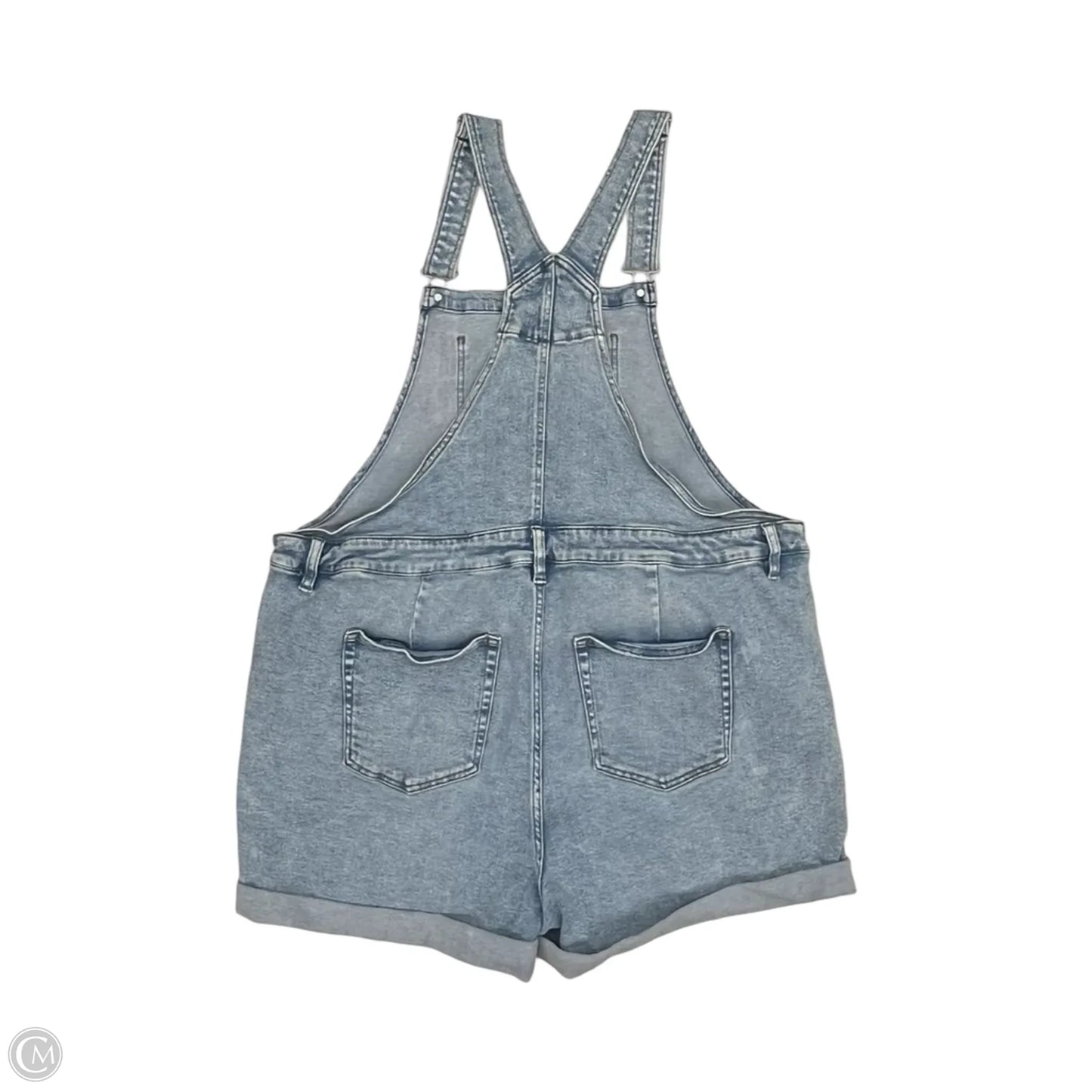 Shortalls By Ava & Viv In Blue Denim, Size: 18
