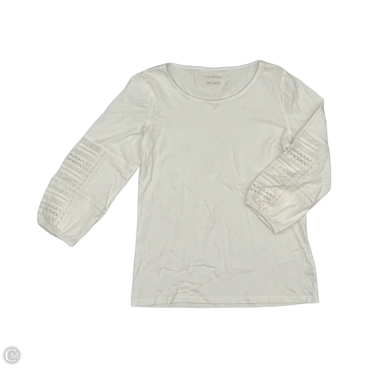 Top 3/4 Sleeve By Talbots In Cream, Size: S