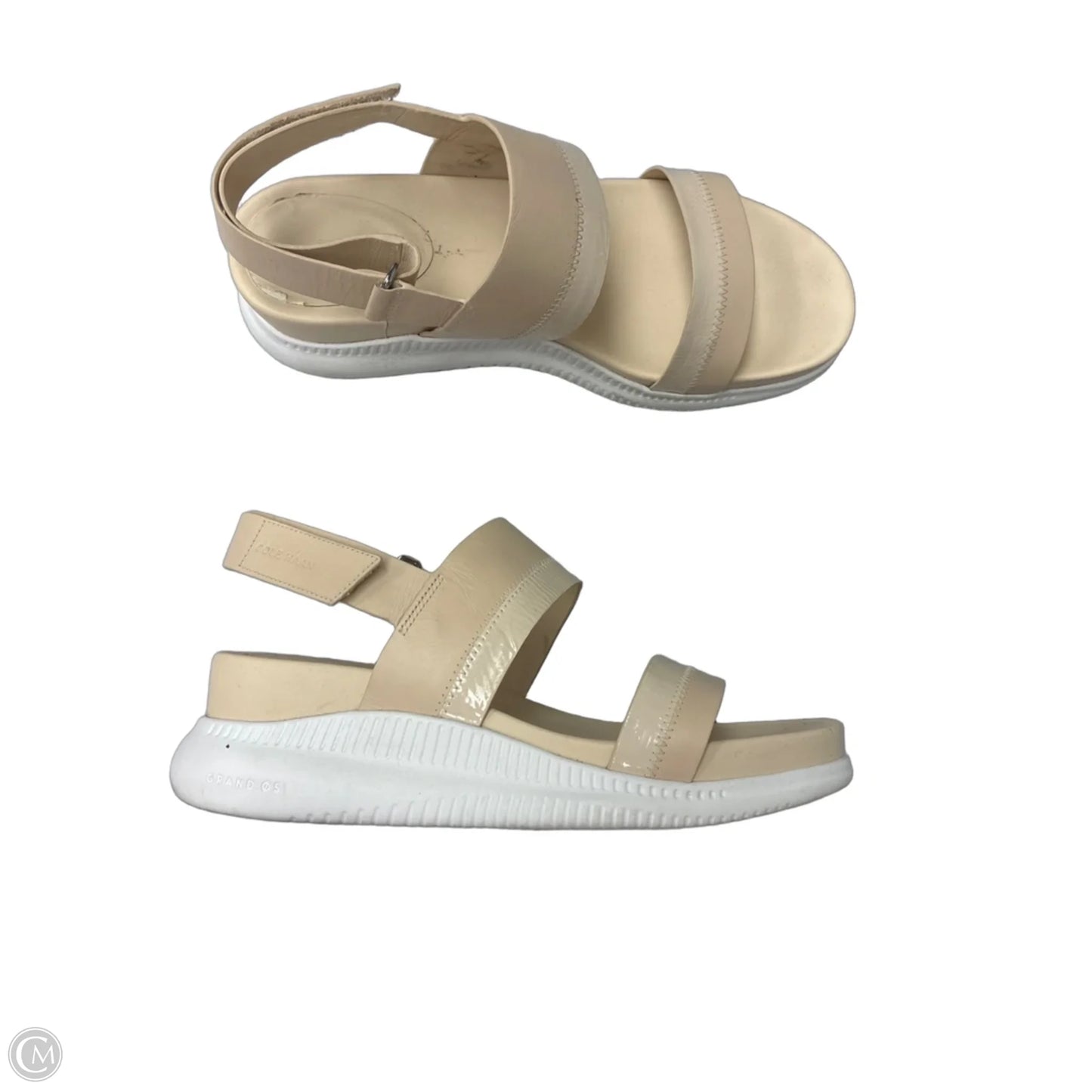 Sandals Heels Wedge By Cole-haan In Tan, Size: 9