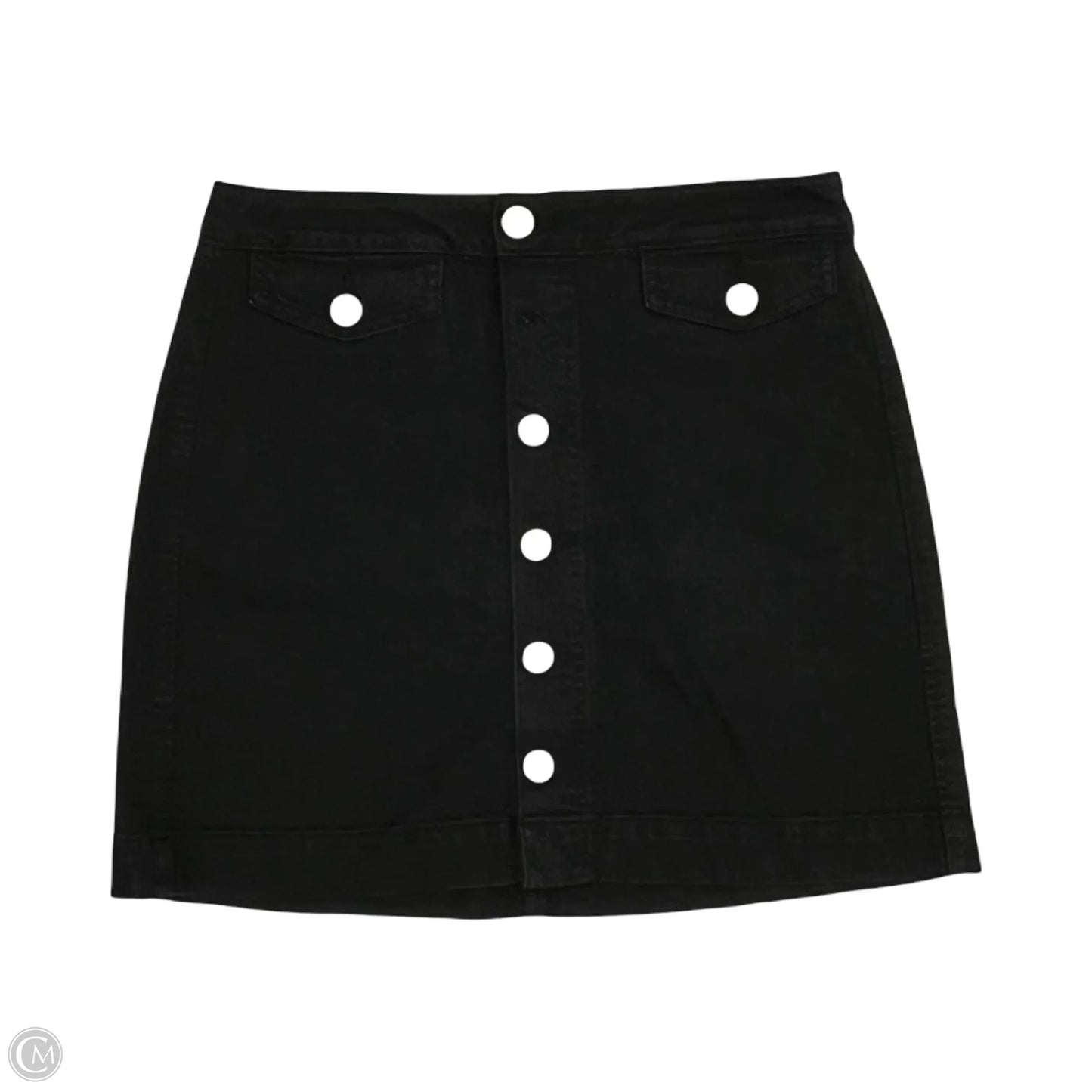 Skirt Mini & Short By Loft In Black Denim, Size: 8