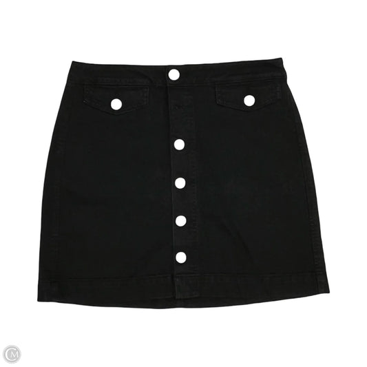 Skirt Mini & Short By Loft In Black Denim, Size: 8