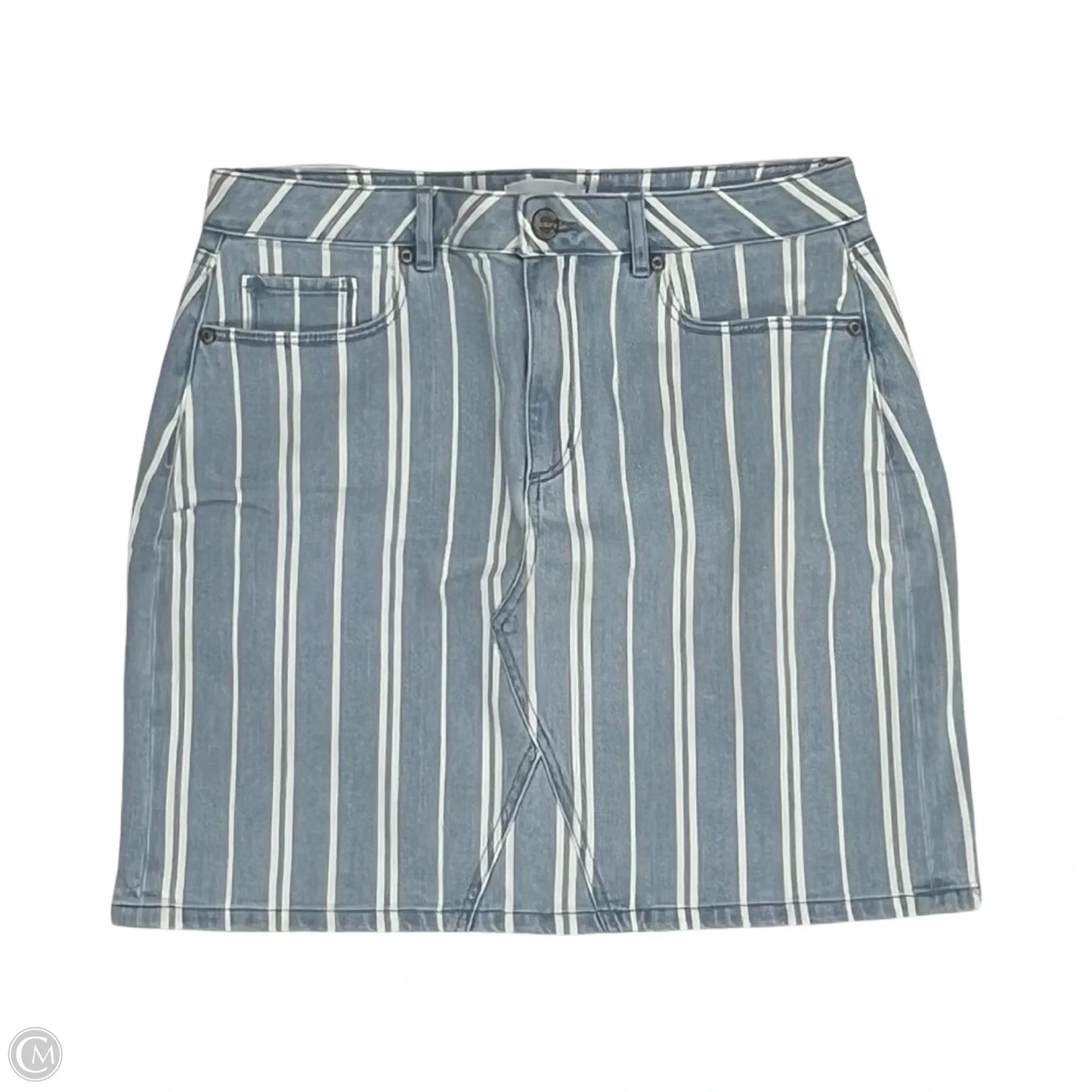 Skirt Mini & Short By Loft In Blue & White, Size: 8
