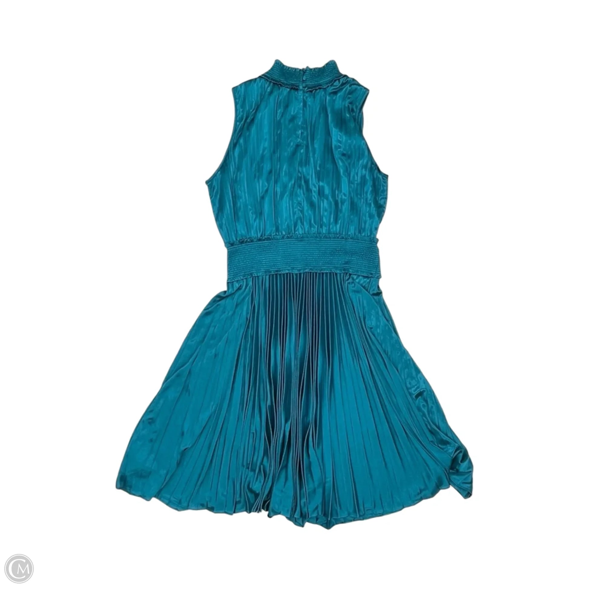 NANETTE NANETTE LEPORE NANETTE LEPORE Pleated Sleeveless Dress, Size 14 in Teal at Nordstrom Rack